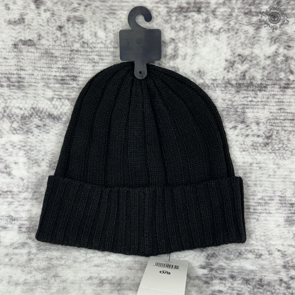 NWT - Polo Ralph Lauren Adult Cuffed Beanie Winter Hat Black‎ Tan One Size - Picture 5 of 5